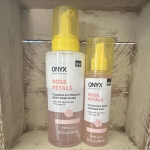 ONYX Professional Rose Petals Foaming Body Wash & Mist Set